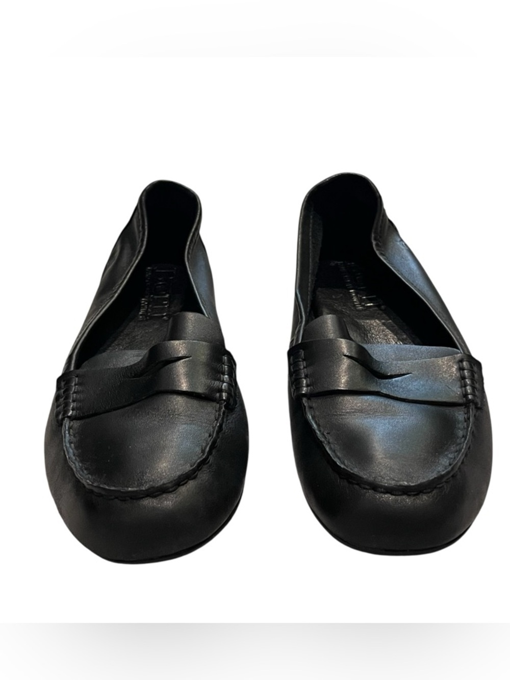 Born Malena Black Leather Driving Shoes Penny Loafers — Size 7.5 - Picture 3 of 12